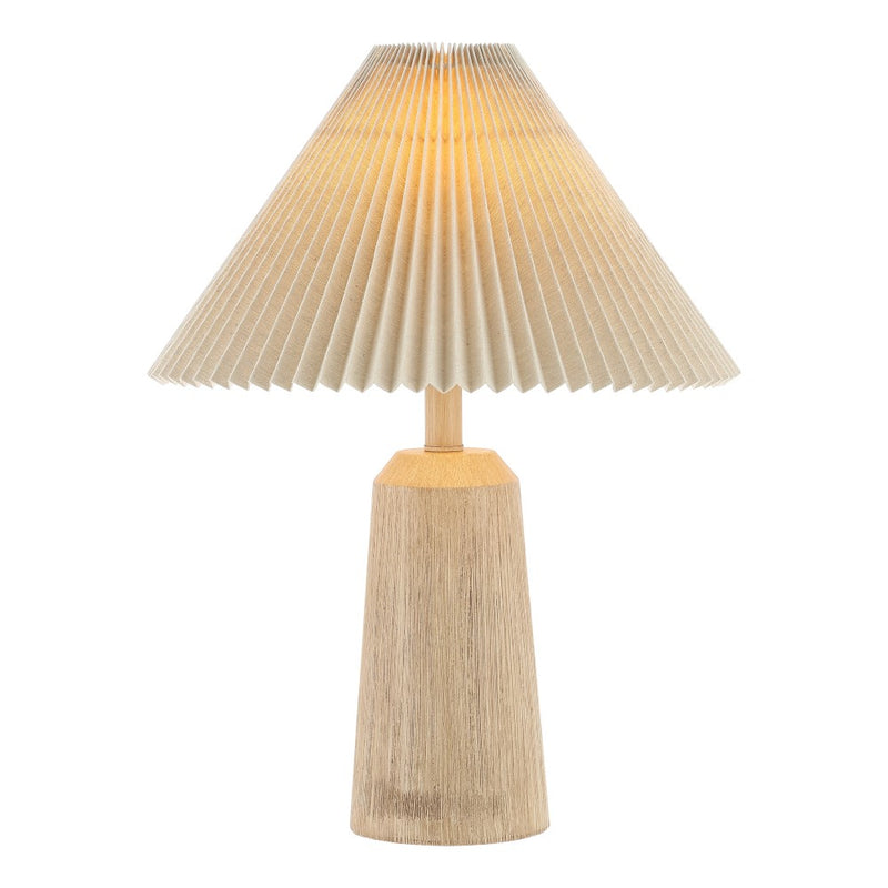 Arvid 20.5" Rustic Scandinavian Resin/Iron Lighthouse LED Table Lamp with Pleated Shade