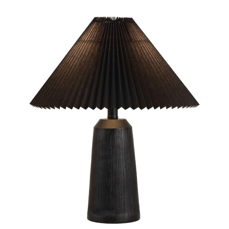 Arvid 20.5" Rustic Scandinavian Resin/Iron Lighthouse LED Table Lamp with Pleated Shade