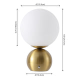 Fatima 9.5 in. Modern Minimalist Metal Rechargeable Integrated Dimmable LED Table Lamp with Touch Sensor