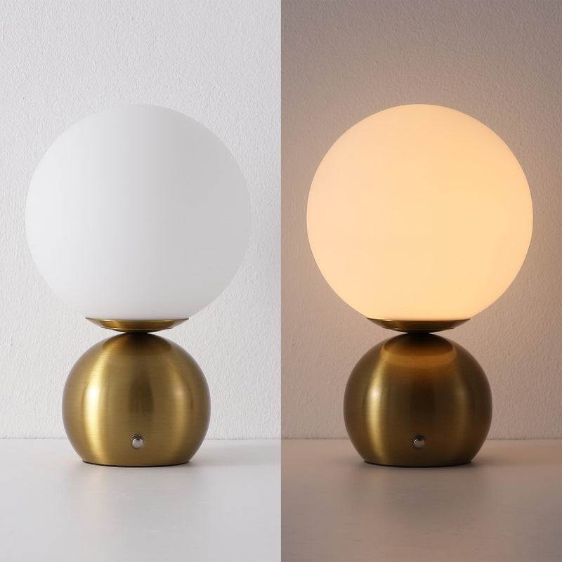 Fatima 9.5 in. Modern Minimalist Metal Rechargeable Integrated Dimmable LED Table Lamp with Touch Sensor