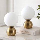 Fatima 9.5 in. Modern Minimalist Metal Rechargeable Integrated Dimmable LED Table Lamp with Touch Sensor