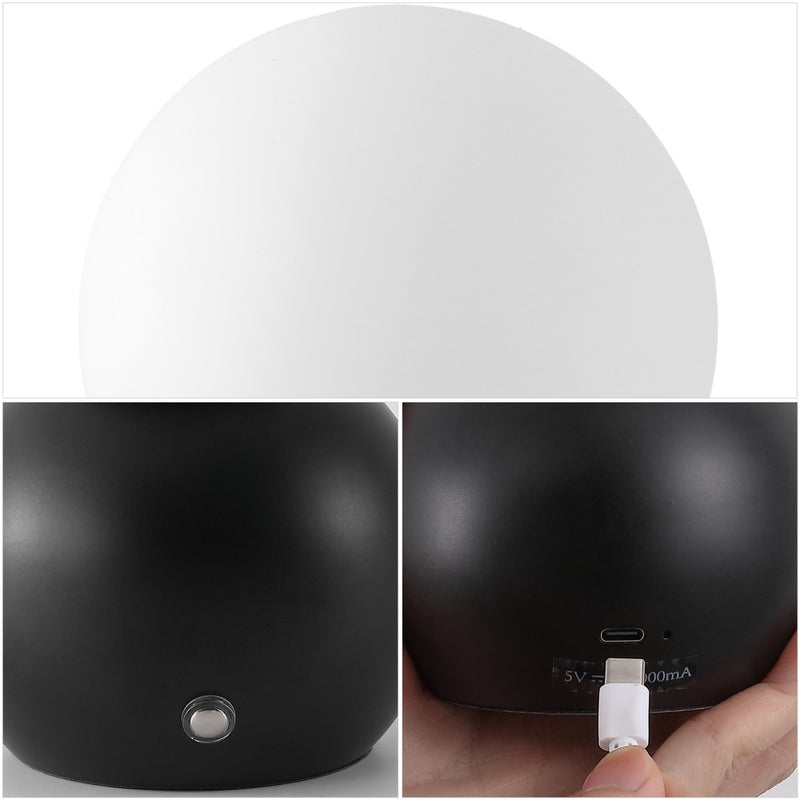 Fatima 9.5 in. Modern Minimalist Metal Rechargeable Integrated Dimmable LED Table Lamp with Touch Sensor