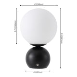 Fatima 9.5 in. Modern Minimalist Metal Rechargeable Integrated Dimmable LED Table Lamp with Touch Sensor
