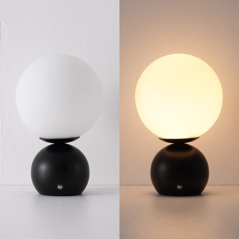 Fatima 9.5 in. Modern Minimalist Metal Rechargeable Integrated Dimmable LED Table Lamp with Touch Sensor