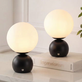 Fatima 9.5 in. Modern Minimalist Metal Rechargeable Integrated Dimmable LED Table Lamp with Touch Sensor