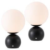 Fatima 9.5 in. Modern Minimalist Metal Rechargeable Integrated Dimmable LED Table Lamp with Touch Sensor