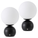 Fatima 9.5 in. Modern Minimalist Metal Rechargeable Integrated Dimmable LED Table Lamp with Touch Sensor