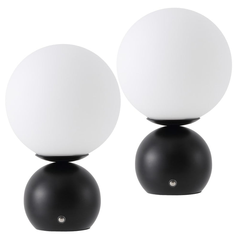 Fatima 9.5 in. Modern Minimalist Metal Rechargeable Integrated Dimmable LED Table Lamp with Touch Sensor