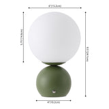 Fatima 9.5 in. Modern Minimalist Metal Rechargeable Integrated Dimmable LED Table Lamp with Touch Sensor