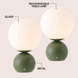 Fatima 9.5 in. Modern Minimalist Metal Rechargeable Integrated Dimmable LED Table Lamp with Touch Sensor