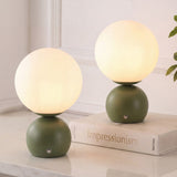 Fatima 9.5 in. Modern Minimalist Metal Rechargeable Integrated Dimmable LED Table Lamp with Touch Sensor