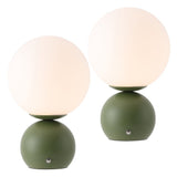 Fatima 9.5 in. Modern Minimalist Metal Rechargeable Integrated Dimmable LED Table Lamp with Touch Sensor