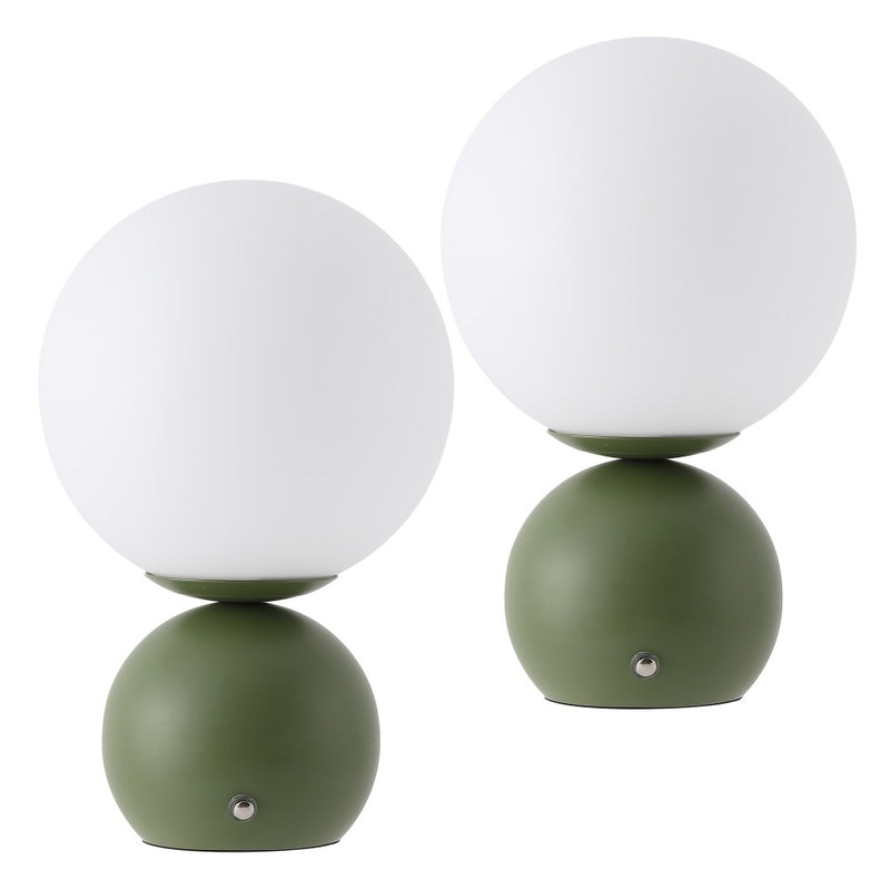 Fatima 9.5 in. Modern Minimalist Metal Rechargeable Integrated Dimmable LED Table Lamp with Touch Sensor