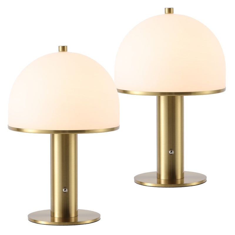 Imani 12.3 in. Modern Metal Rechargeable Integrated Dimmable LED Table Lamp with Touch Sensor