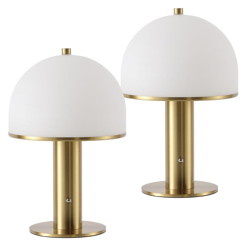 Imani 12.3 in. Modern Metal Rechargeable Integrated Dimmable LED Table Lamp with Touch Sensor
