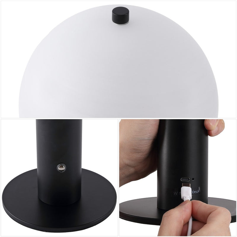 Imani 12.3 in. Modern Metal Rechargeable Integrated Dimmable LED Table Lamp with Touch Sensor