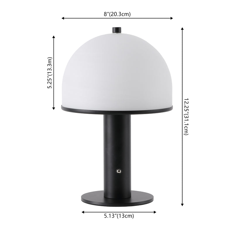 Imani 12.3 in. Modern Metal Rechargeable Integrated Dimmable LED Table Lamp with Touch Sensor