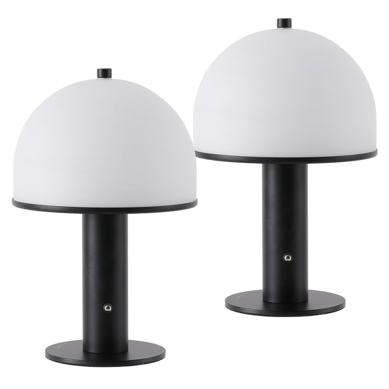 Imani 12.3 in. Modern Metal Rechargeable Integrated Dimmable LED Table Lamp with Touch Sensor