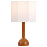 Lisbet 21" Mid-Century Modern Tubular Gourd Resin LED Table Lamp with Octagonal Shade