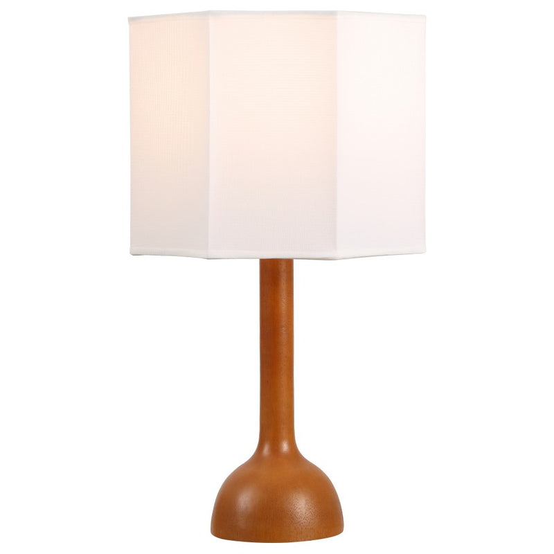 Lisbet 21" Mid-Century Modern Tubular Gourd Resin LED Table Lamp with Octagonal Shade