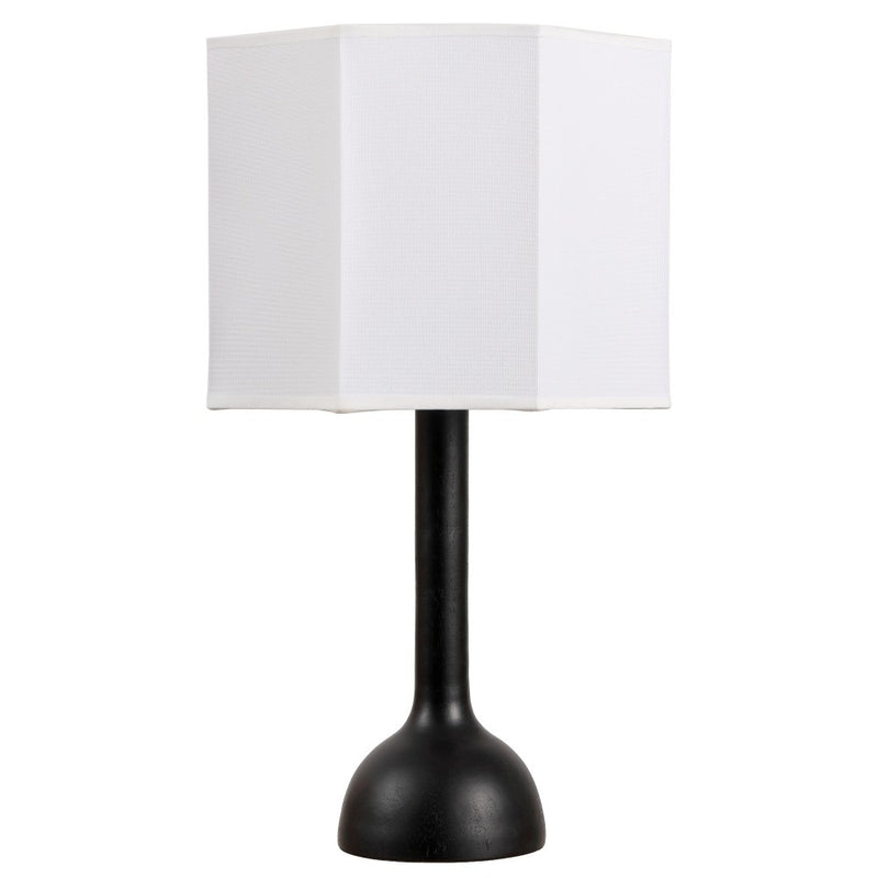 Lisbet 21" Mid-Century Modern Tubular Gourd Resin LED Table Lamp with Octagonal Shade