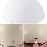 Kanya 7.3 in. Modern Minimalist Metal and Glass Rechargeable Integrated Touch Sensor Dimmable LED Table Lamp
