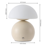 Kanya 7.3 in. Modern Minimalist Metal and Glass Rechargeable Integrated Touch Sensor Dimmable LED Table Lamp
