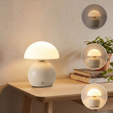 Kanya 7.3 in. Modern Minimalist Metal and Glass Rechargeable Integrated Touch Sensor Dimmable LED Table Lamp