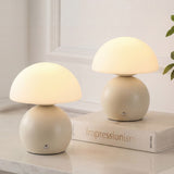 Kanya 7.3 in. Modern Minimalist Metal and Glass Rechargeable Integrated Touch Sensor Dimmable LED Table Lamp