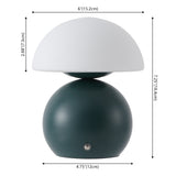 Kanya 7.3 in. Modern Minimalist Metal and Glass Rechargeable Integrated Touch Sensor Dimmable LED Table Lamp