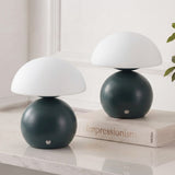 Kanya 7.3 in. Modern Minimalist Metal and Glass Rechargeable Integrated Touch Sensor Dimmable LED Table Lamp