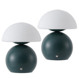 Kanya 7.3 in. Modern Minimalist Metal and Glass Rechargeable Integrated Touch Sensor Dimmable LED Table Lamp