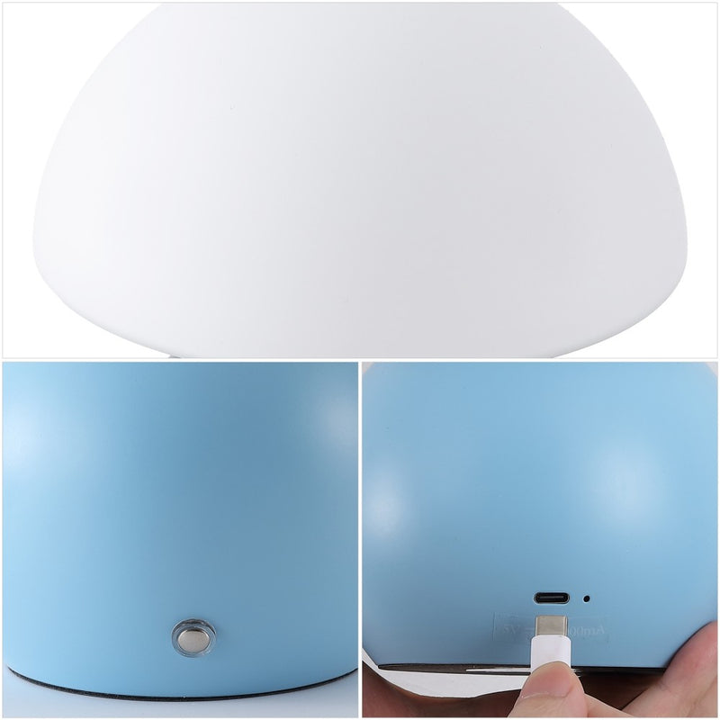 Kanya 7.3 in. Modern Minimalist Metal and Glass Rechargeable Integrated Touch Sensor Dimmable LED Table Lamp