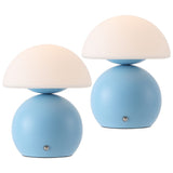 Kanya 7.3 in. Modern Minimalist Metal and Glass Rechargeable Integrated Touch Sensor Dimmable LED Table Lamp