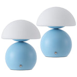 Kanya 7.3 in. Modern Minimalist Metal and Glass Rechargeable Integrated Touch Sensor Dimmable LED Table Lamp