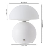 Kanya 7.3 in. Modern Minimalist Metal and Glass Rechargeable Integrated Touch Sensor Dimmable LED Table Lamp