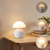 Kanya 7.3 in. Modern Minimalist Metal and Glass Rechargeable Integrated Touch Sensor Dimmable LED Table Lamp
