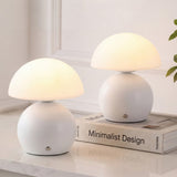 Kanya 7.3 in. Modern Minimalist Metal and Glass Rechargeable Integrated Touch Sensor Dimmable LED Table Lamp