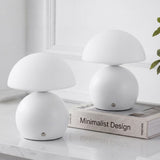 Kanya 7.3 in. Modern Minimalist Metal and Glass Rechargeable Integrated Touch Sensor Dimmable LED Table Lamp