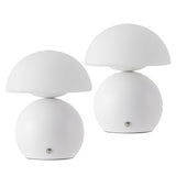 Kanya 7.3 in. Modern Minimalist Metal and Glass Rechargeable Integrated Touch Sensor Dimmable LED Table Lamp