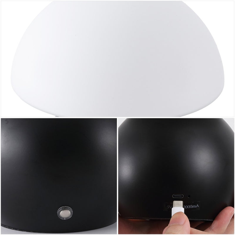 Kanya 7.3 in. Modern Minimalist Metal and Glass Rechargeable Integrated Touch Sensor Dimmable LED Table Lamp