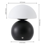 Kanya 7.3 in. Modern Minimalist Metal and Glass Rechargeable Integrated Touch Sensor Dimmable LED Table Lamp