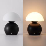 Kanya 7.3 in. Modern Minimalist Metal and Glass Rechargeable Integrated Touch Sensor Dimmable LED Table Lamp