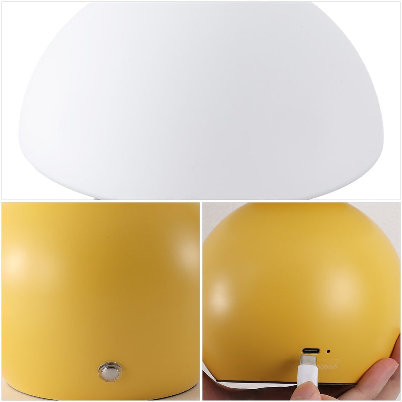 Kanya 7.3 in. Modern Minimalist Metal and Glass Rechargeable Integrated Touch Sensor Dimmable LED Table Lamp