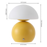 Kanya 7.3 in. Modern Minimalist Metal and Glass Rechargeable Integrated Touch Sensor Dimmable LED Table Lamp