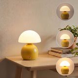 Kanya 7.3 in. Modern Minimalist Metal and Glass Rechargeable Integrated Touch Sensor Dimmable LED Table Lamp