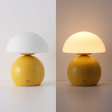 Kanya 7.3 in. Modern Minimalist Metal and Glass Rechargeable Integrated Touch Sensor Dimmable LED Table Lamp