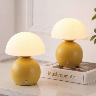 Kanya 7.3 in. Modern Minimalist Metal and Glass Rechargeable Integrated Touch Sensor Dimmable LED Table Lamp