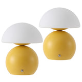 Kanya 7.3 in. Modern Minimalist Metal and Glass Rechargeable Integrated Touch Sensor Dimmable LED Table Lamp