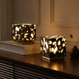 Lara 4.63" Modern Glam Terrazzo Rechargeable/Cordless Dimmable Integrated LED Mini Table Lamp with Touch Sensor Set 2 Black/Brass Gold (Set of 2) – AI-ON